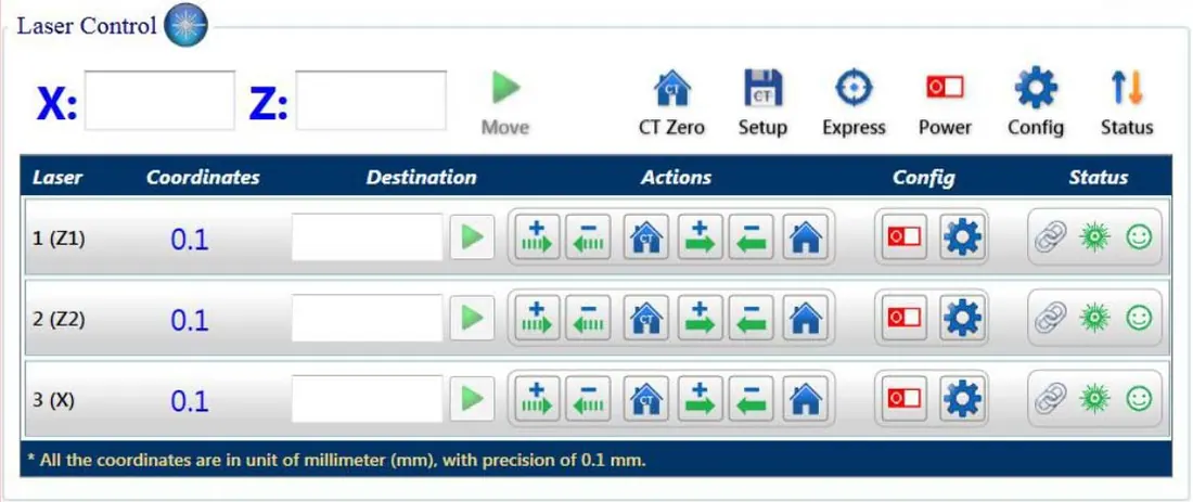 MAXX-1100 CT Laser Desktop Application