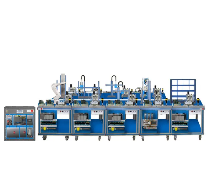AE-PLC-FMS5: Flexible Manufacturing System for Transport, Classification, Selection, and Pneumatic Handling