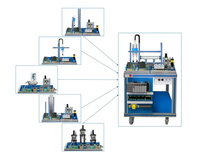 AE-PLC-MR3: Rotary Table Workstation: Automated Processing Control (drilling and polishing study)