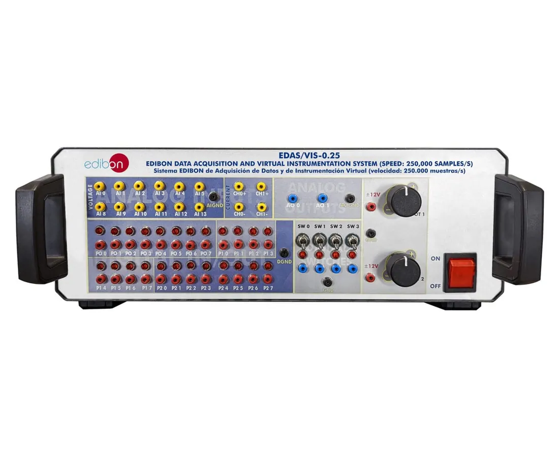 EDAS/VIS-0.25: EDIBON Data Acquisition and Virtual Instrumentation System (speed: 250,000 samples/s)