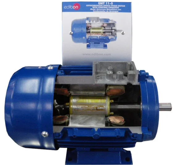 EMT11-S: Cutaway 1PH Squirrel-Cage Motor with Starting Capacitor