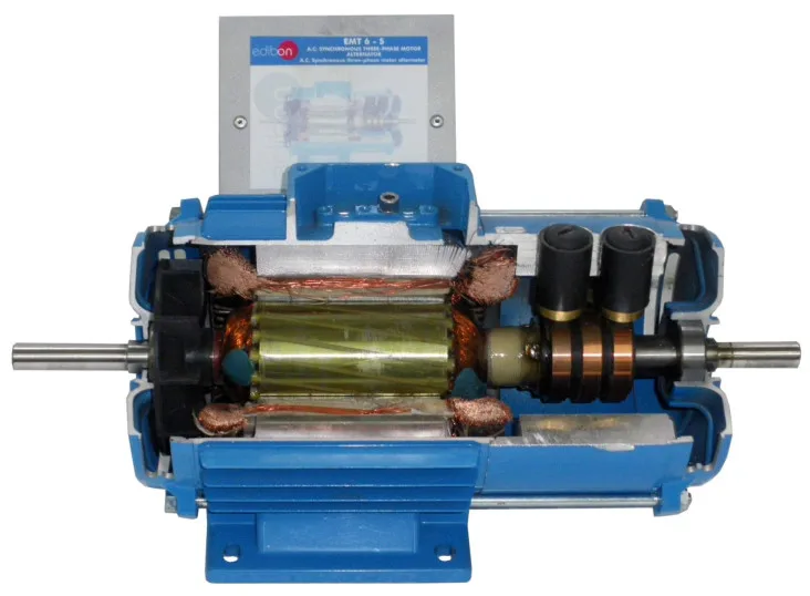 EMT6-S: Cutaway Independent Excitation 3PH Synchronous Motor-Generator