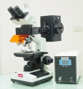 PF-373 trinocular fluorescence microscope