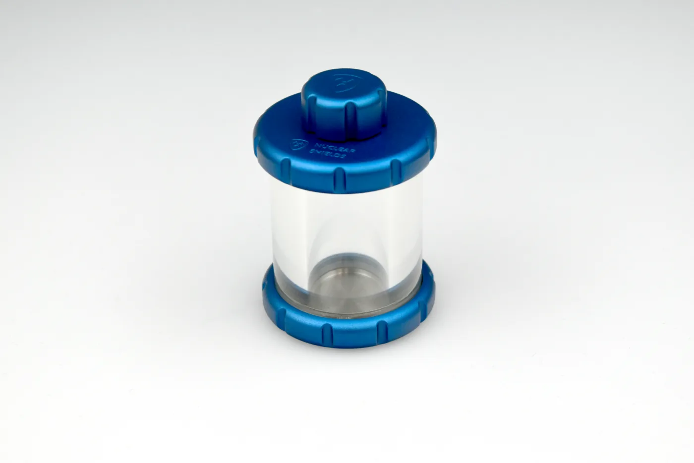 Lead glass vial shield - Blue