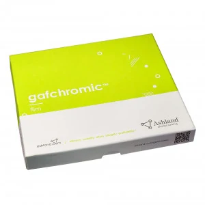 Gafchromic RTQA2. Gafchromic film family packaging; confirm the film type and pack size.