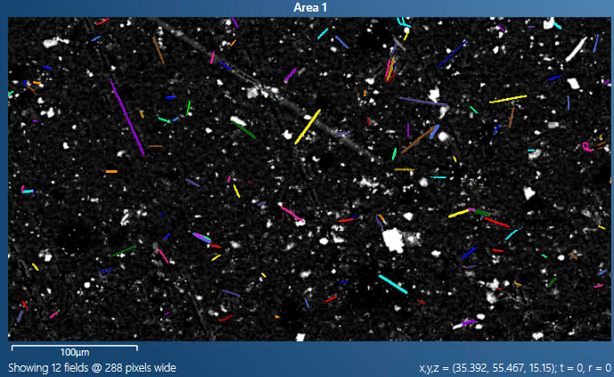 AZtecAsbestos. Manufacturer analysis example produced with AZtecAsbestos software.